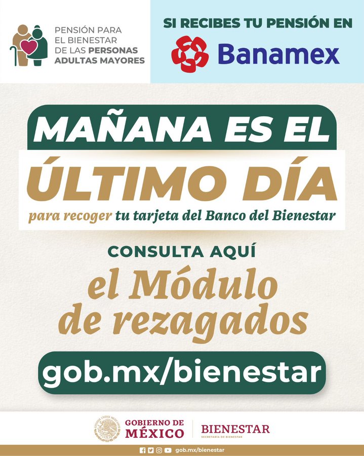 Rodrigo Abdala Delegado de Programas para el Bienestar en Puebla, anunció fecha límite para recoger tarjetas.