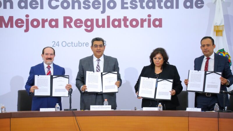 Puebla, primera entidad a nivel nacional en signar convenio de mejora regulatoria entre los tres poderes