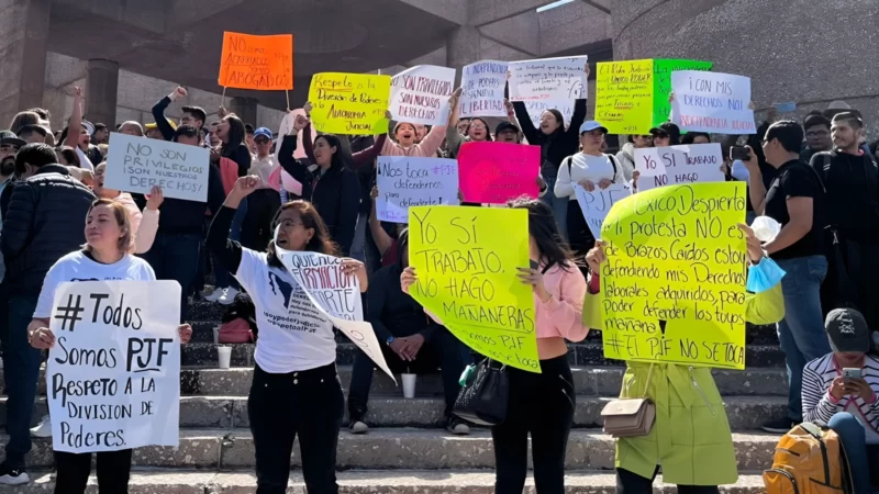 Protesta del Poder Judicial: trabajadores en paro por fideicomisos