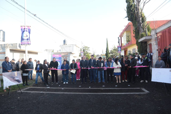 Ayuntamiento de Puebla entrega construcción de la red pluvial en Santa Catarina