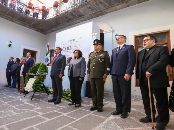 Preside Sergio Salomón ceremonia por inicio de la Revolución Mexicana en Puebla