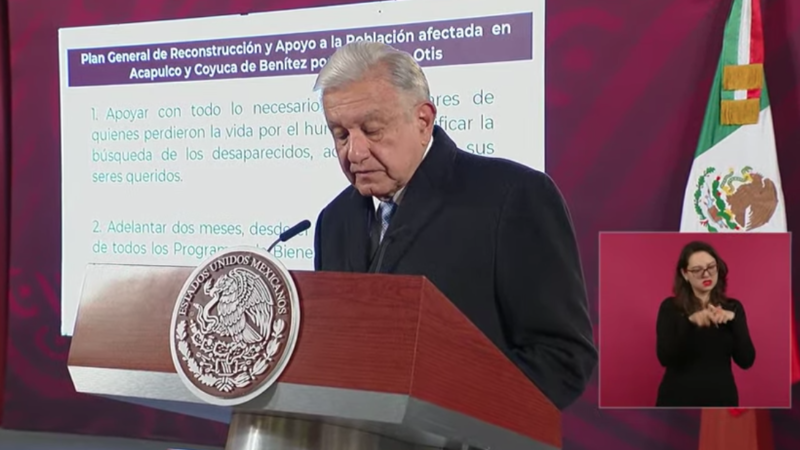 AMLO destina 61,000 mdp para reconstruir Acapulco tras paso de huracán Otis