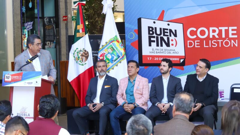 Inaugura Sergio Salomón «El Buen Fin 2023»; llama a cerrar filas por la seguridad