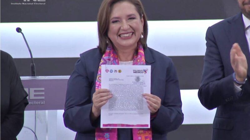 Xóchitl Gálvez oficializa su registro para la candidatura presidencial ante el INE