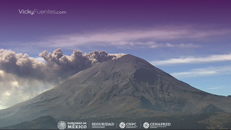 Volcán Popocatépetl sigue activo: ceniza afecta varios municipios de Puebla