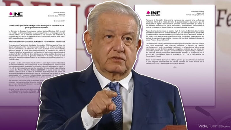 INE ordena modificar o eliminar 7 ‘mañaneras’ de AMLO por pronunciamientos electorales