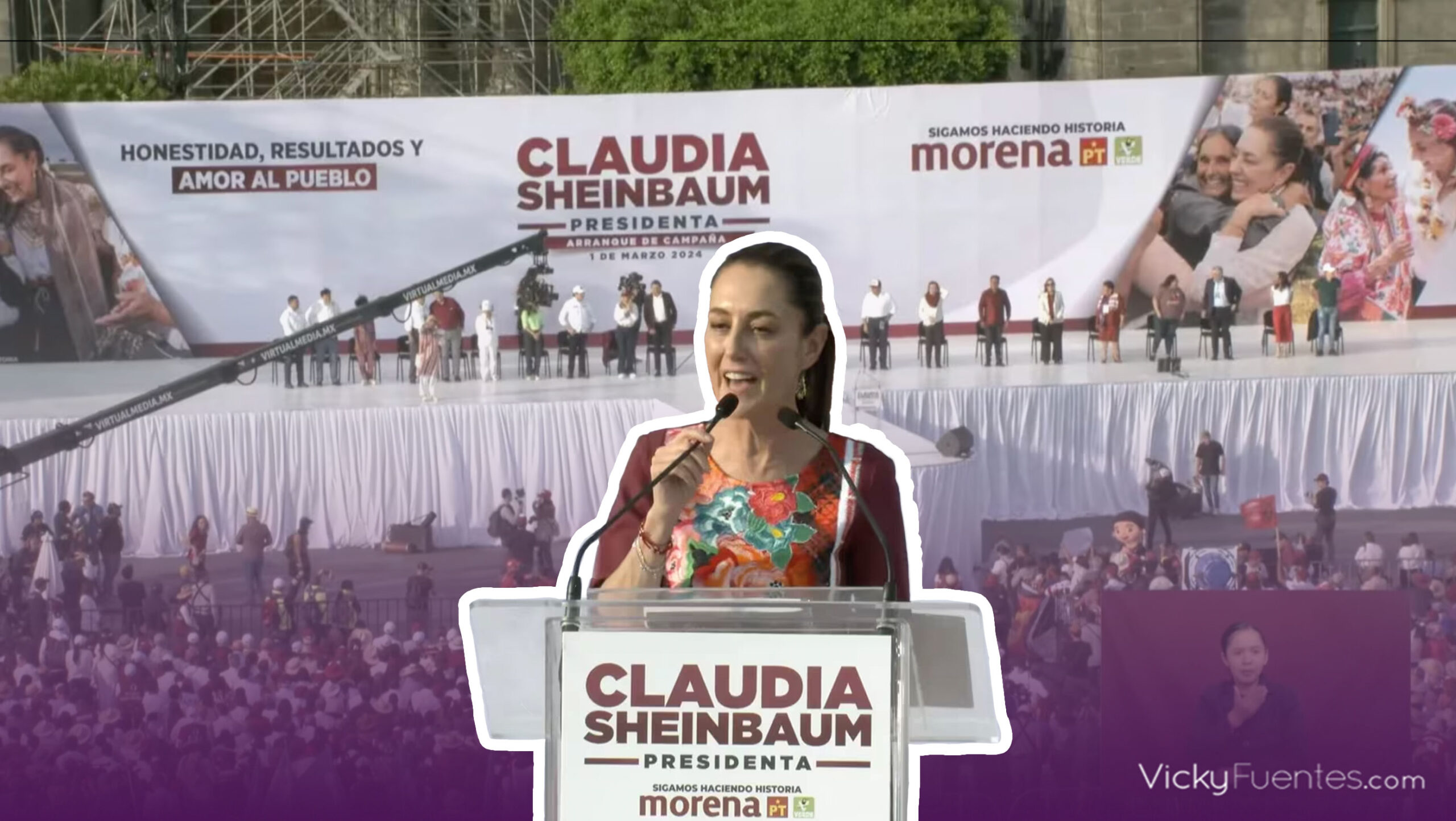 Claudia Sheinbaum inicia campaña presidencial y llama a continuar la transformación