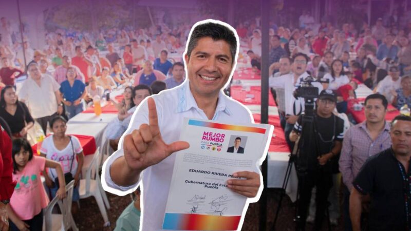 Eduardo Rivera recibe constancia como candidato a la gubernatura por la coalición Mejor Rumbo para Puebla