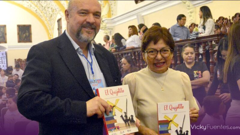 Presentan adaptación infantil de «El Quijote» ilustrada por niños y niñas de la BUAP en Fenali 37