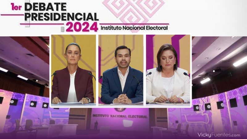 Primer debate presidencial en México: propuestas y acusaciones entre Sheinbaum, Xóchitl y Máynez