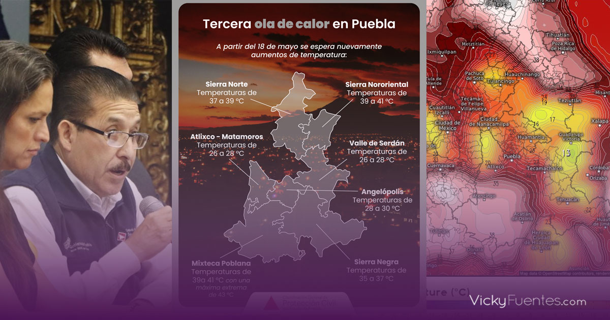 Puebla se prepara para la tercera ola de calor del 2024: temperaturas hasta 43 grados Celsius en la Mixteca