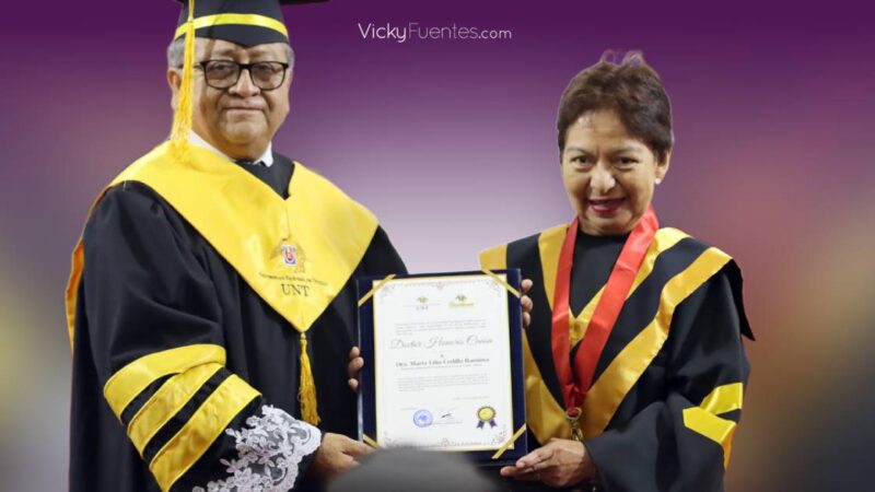 La Universidad Nacional de Trujillo otorga el título de Doctor Honoris Causa a la Rectora María Lilia Cedillo Ramírez.