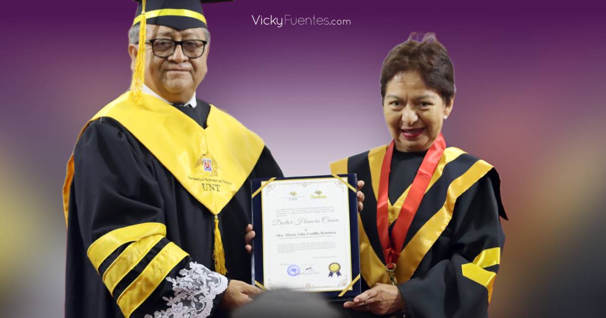 La Universidad Nacional de Trujillo otorga el título de Doctor Honoris Causa a la Rectora María Lilia Cedillo Ramírez.