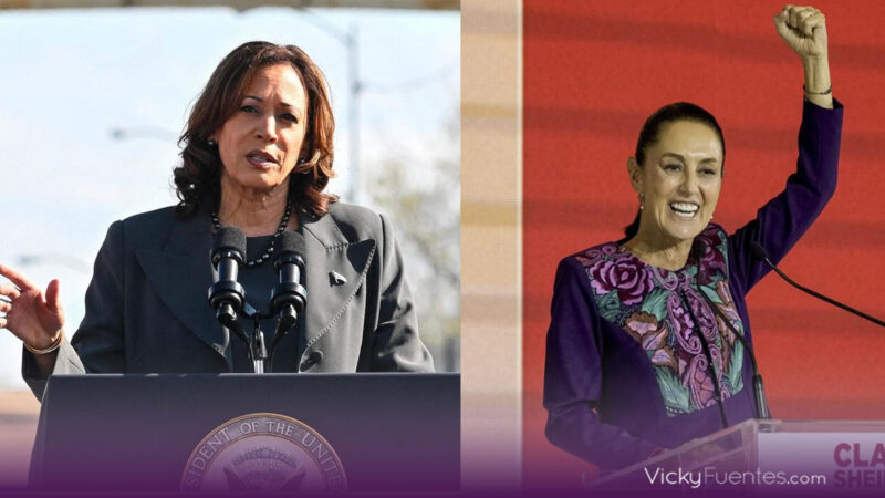 Claudia Sheinbaum y Kamala Harris hablan sobre migración y energías renovables