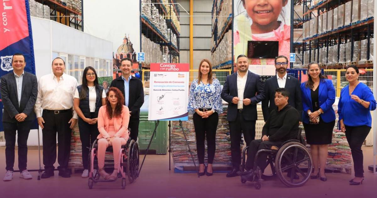 Ayuntamiento de Puebla y Banco de Alimentos renuevan convenio para combatir el hambre