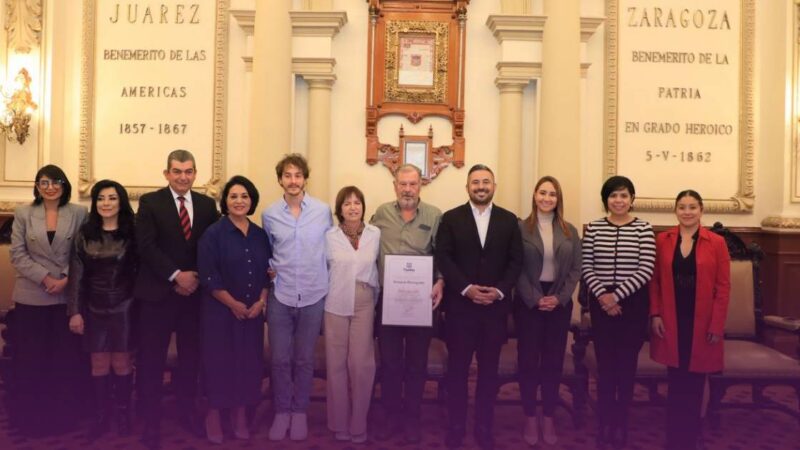 Gobierno Municipal de Puebla reconoce a Adolfo Strauch como “Visitante Distinguido”