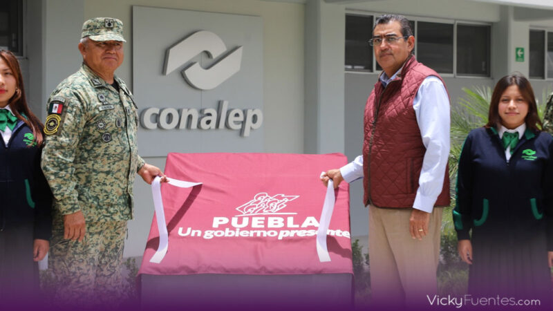 Inauguración del nuevo plantel CONALEP en Oriental, Puebla