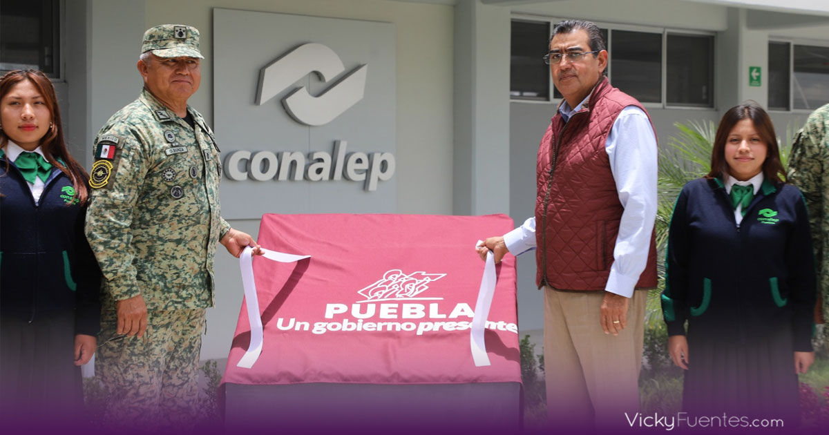 Inauguración del nuevo plantel CONALEP en Oriental, Puebla