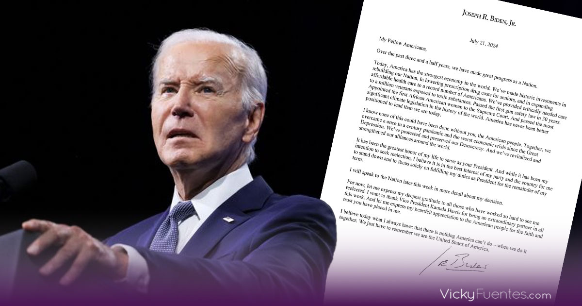 Joe Biden retira su candidatura y apoya a Kamala Harris para la presidencia