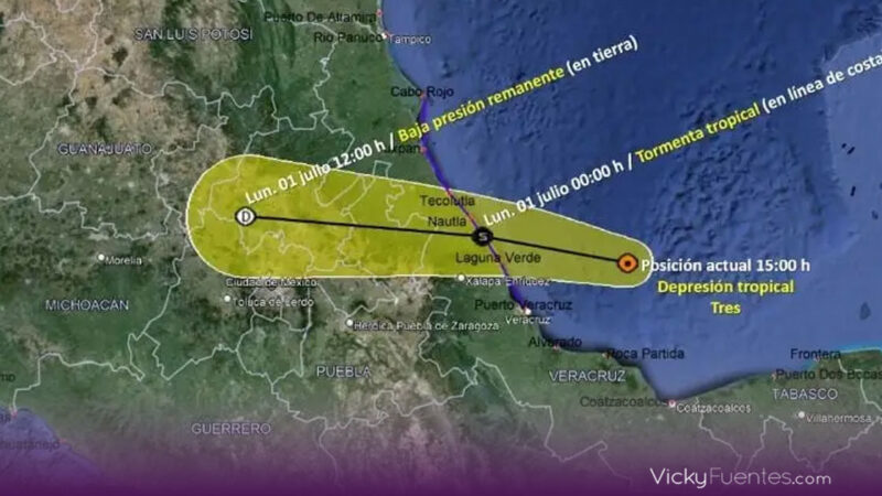 Tormenta Tropical «Chris» pone en alerta amarilla a Puebla