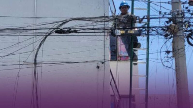 Ayuntamiento de Puebla retira más de 360 mil metros de cableado en desuso