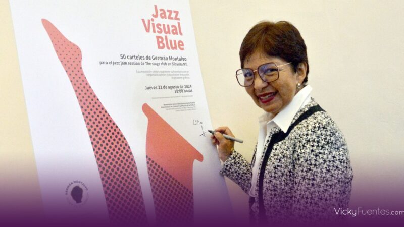 Inauguran exposición «Jazz Visual Blue» en BUAP con carteles de Germán Montalvo