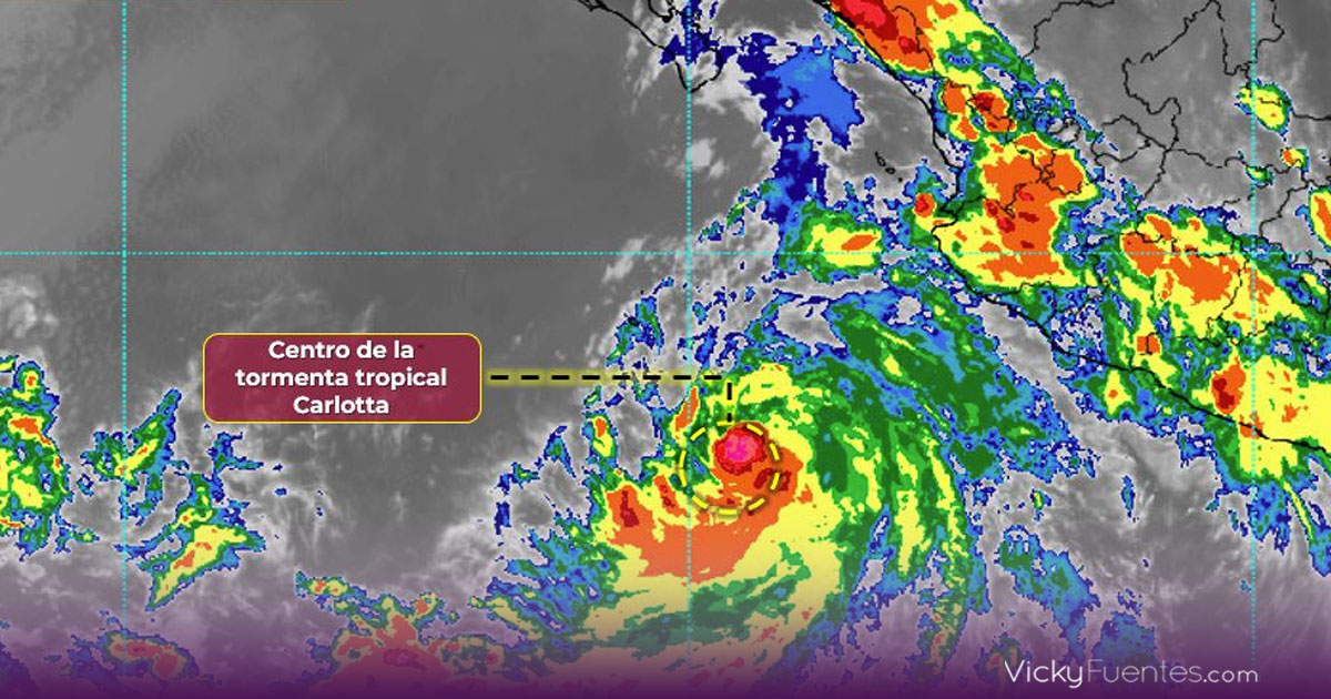 Tormenta Tropical Carlotta: lluvias intensas en Puebla y otros estados