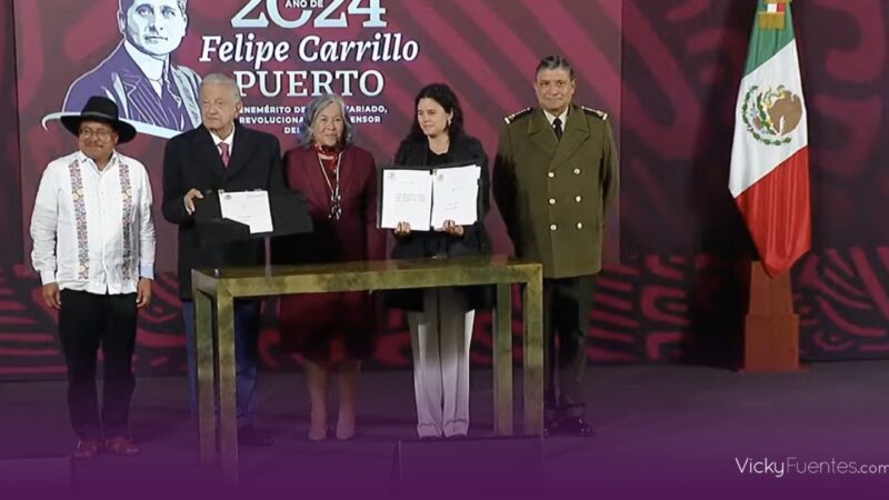 AMLO firma reformas sobre Guardia Nacional y derechos indígenas en su última ‘mañanera’