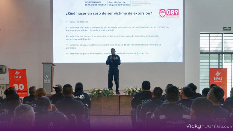 Capacitan a 900 policías auxiliares en prevención de extorsión y fraudes