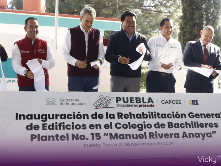 Gobierno de Puebla rehabilita instalaciones en el Colegio de Bachilleres 15