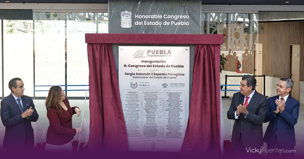 El gobernador Sergio Salomón inaugura nueva sede del Congreso del Estado de Puebla en Los Fuertes